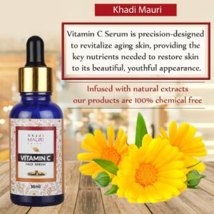 Khadi Mauri Herbal Vitamin C Face Serum – Hyaluronic Acid Chamomile