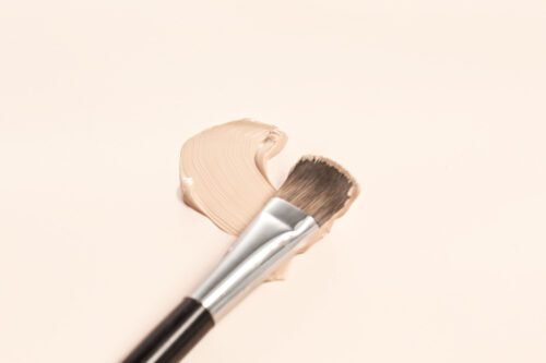 cosmetic foundation cream powder with brush