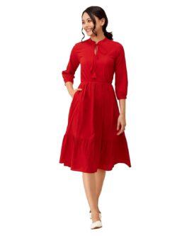 AASK Women Fit and Flare Dress 
