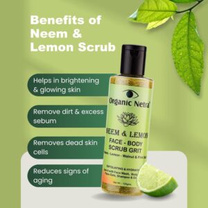 Organic Netra Neem & Lemon Face-Body Scrub Grit