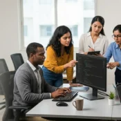 Full Stack Development trainee at work