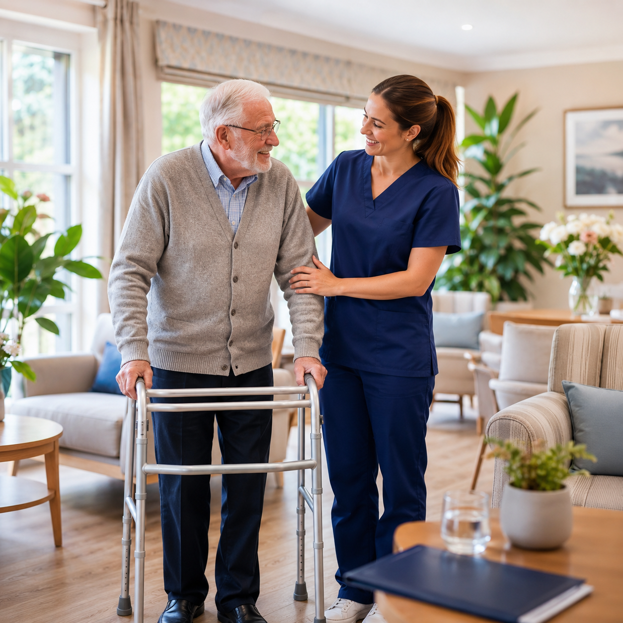 Nursing Home Care Assistant providing warm care